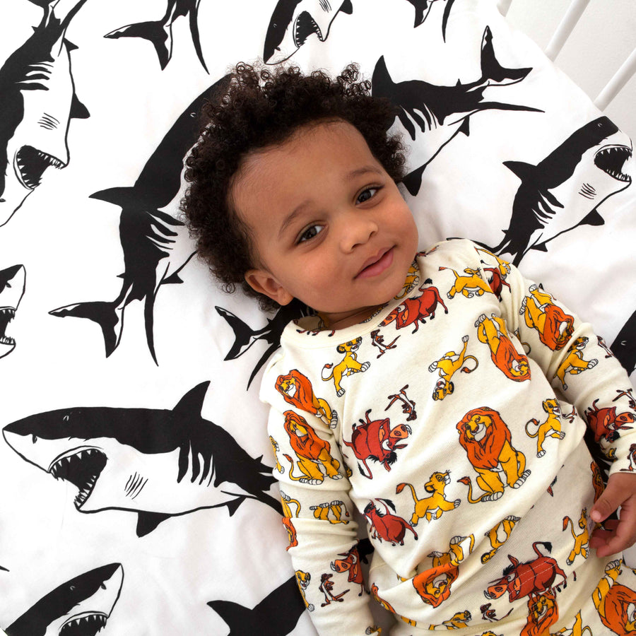 Organic Crib Sheet Shark