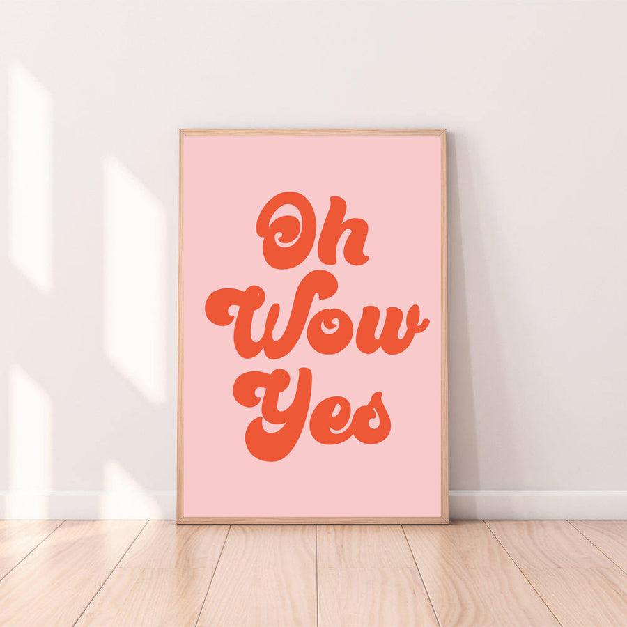Wall Art Oh Wow Yes color_rose-quartz
