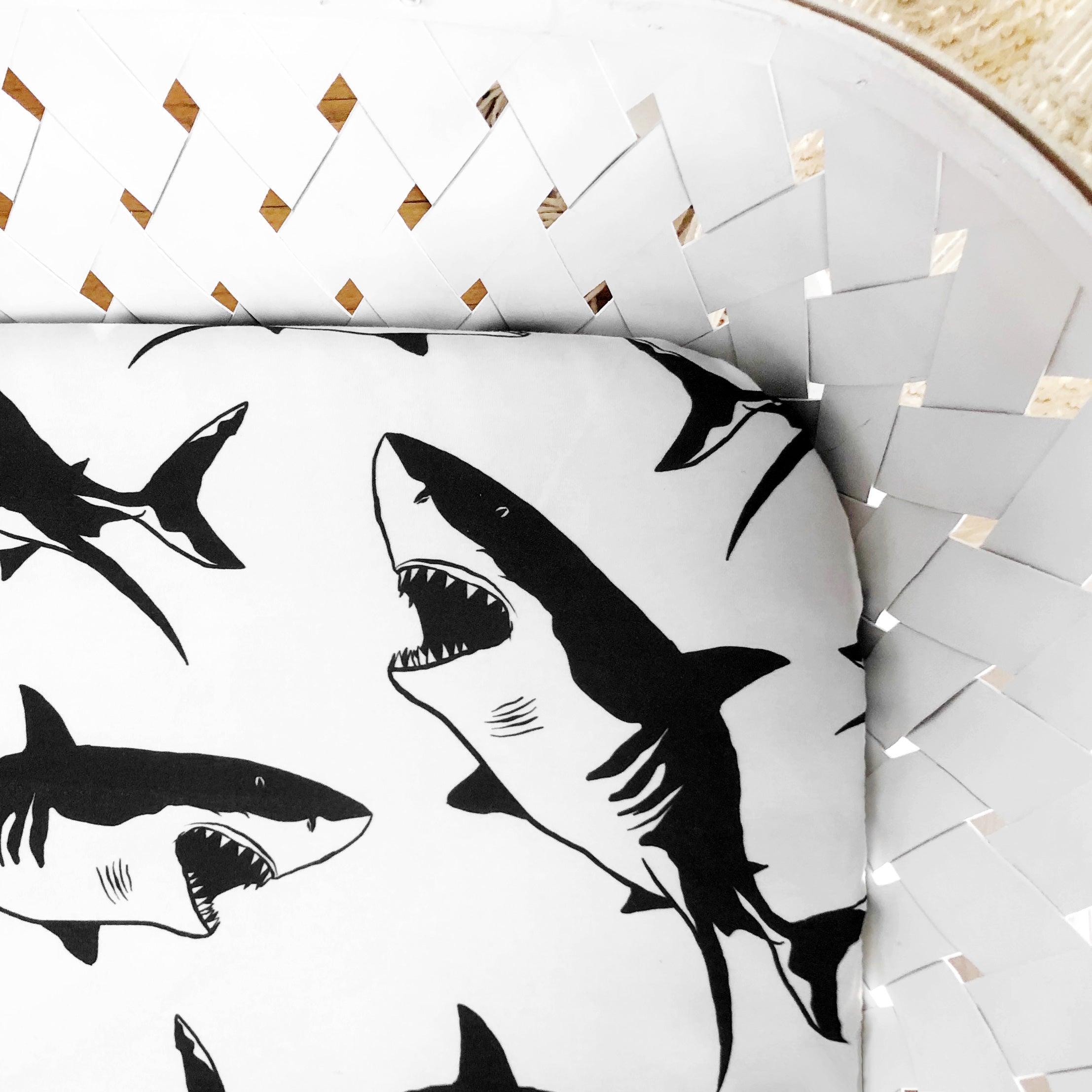 Shark Crib Sheet Organic Shark Baby Bedding Woolf With Me USA