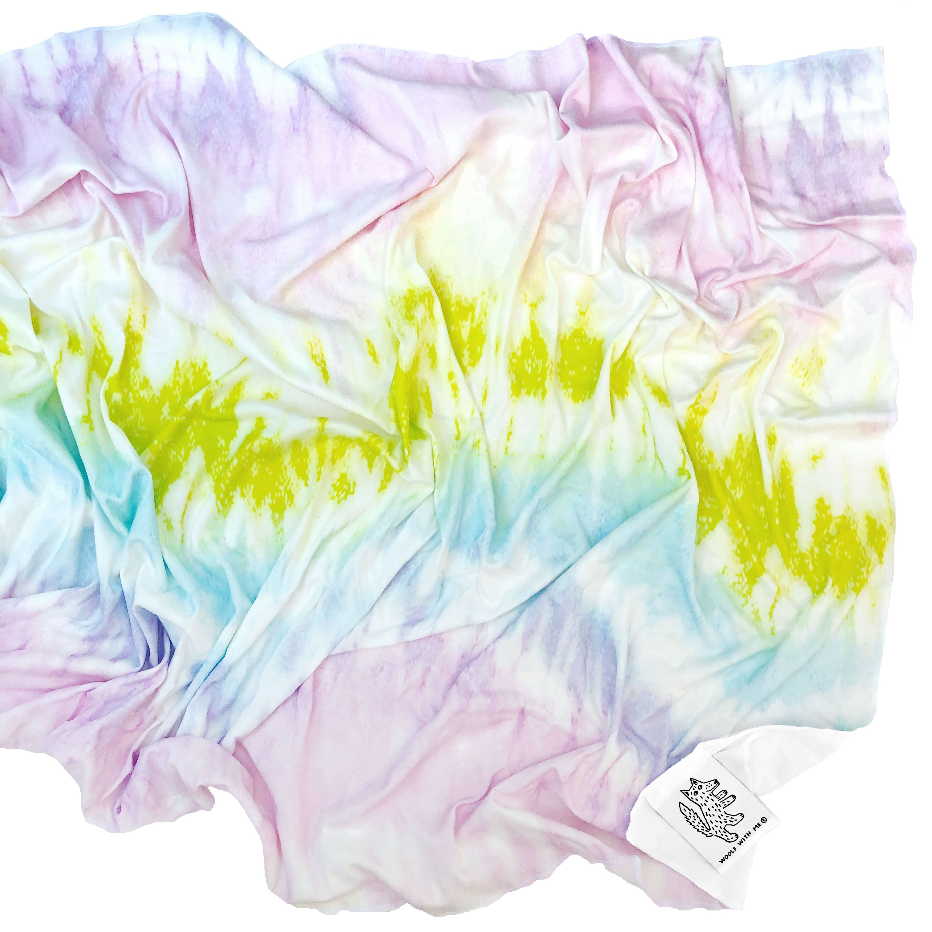 Woolf With Me Organic Swaddle Blanket Tie Dye color_rose-quartz