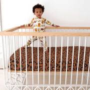 Organic Crib Sheet Tiny Leopard Print