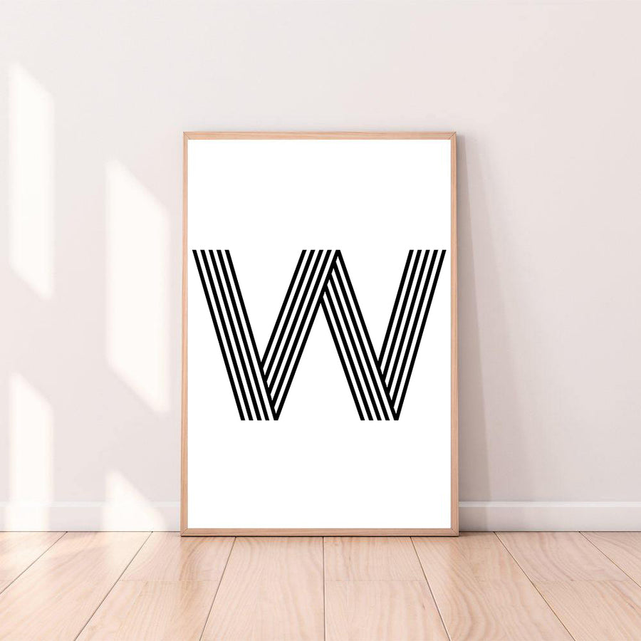 Wall Art Letter W color_black