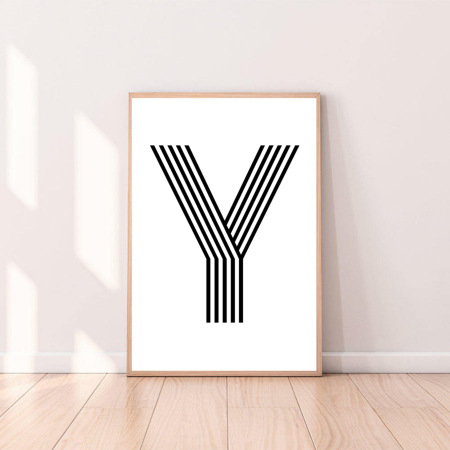 Wall Art Letter Y color_black
